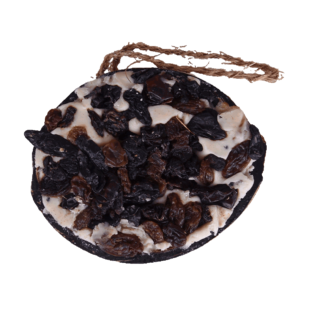 Schwarze Mischung aus halben Kokosnüssen mit Topping (gemischt) - Preis pro Stück!