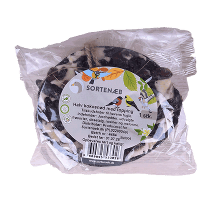 Schwarze Mischung aus halben Kokosnüssen mit Topping (gemischt) - Preis pro Stück!