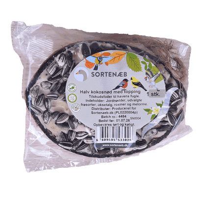 Schwarze Mischung aus halben Kokosnüssen mit Topping (gemischt) - Preis pro Stück!