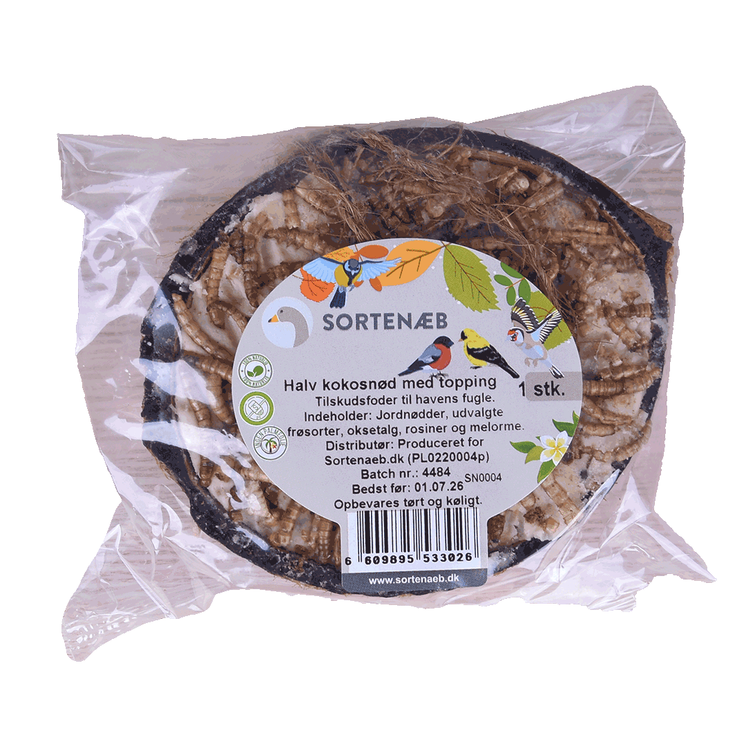 Schwarze Mischung aus halben Kokosnüssen mit Topping (gemischt) - Preis pro Stück!